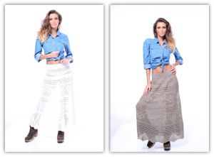 Rüga - Denim Shirt and Long Skirt